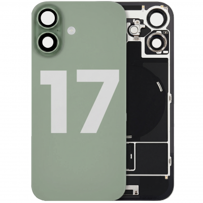 iPhone 17 Pulled Achter Glass Met Metaal Stalen plaat+magneet+NFC -Groen Foto van iPhone 17 Pulled Achter Glass Met Metaal Stalen plaat+magneet+NFC -Groen