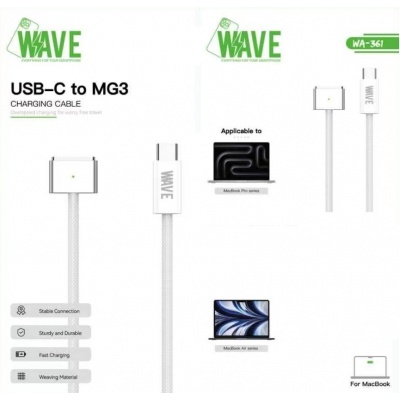 Foto von Wave Wa-361 USB‑C-To -MagSafe 3 Cable 2m - White