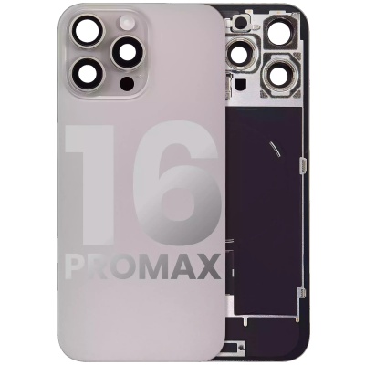 Back Glass Replacement For iPhone 16 Pro Max With Steel Plate+Magnet +NFC - Natural Titanium Photo of Back Glass Replacement For iPhone 16 Pro Max With Steel Plate+Magnet +NFC - Natural Titanium
