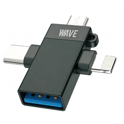Foto van Wave WA-50 OTG USB Extender 3 in 1 (lightning-Type-C -Micro)