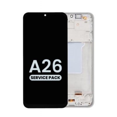 Foto von Samsung Galaxy A26 5G (SM-A266)) service pack LCD Display Assembly With Frame (White)