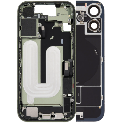Foto van iPhone 17 Pulled Behuizing + AchterCover Met Some Small Parts No Batterij (Groen)