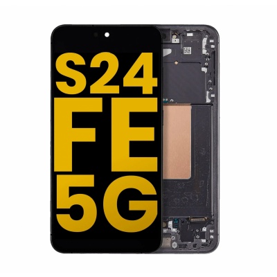 Samsung Galaxy S24 FE (SM-S721B) Service Pack LCD Display Assembly With Frame (Black) -GK