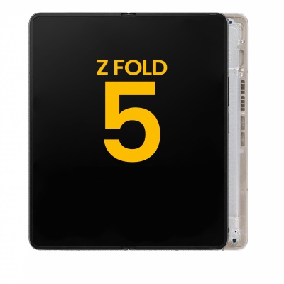 Photo of Samsung Galaxy Z Fold 5 (F946) Pulled Inner Complete LCD Display Assembly No Frame (Cream / Gold)