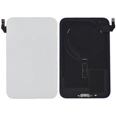 Foto van Achter Glas voor iPhone 17 Pro Max Met Metaal Stalen plaat+magneet+NFC - Zilver