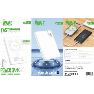 Foto van Wave WA-347 Wireless MagSafe 15W & Type-C Output Power Bank 5000 mAh 