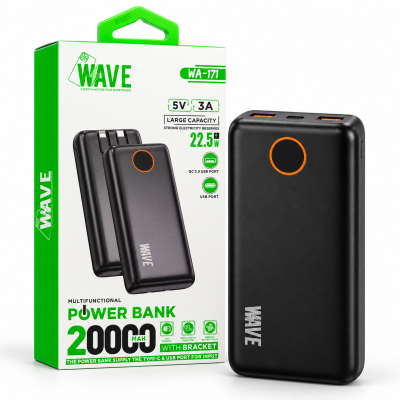 Foto von Wave WA-171 Powerbank 20000 mAh USB-C 22.5W (Black)