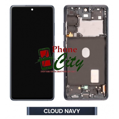 Samsung Galaxy S20 FE (SM-G780F) Pulled LCD Display Assembly With Frame (Navy Blue / Black) – CKY