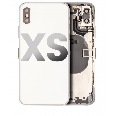 iPhone XS Pulled Mid-Frame Housing with Parts No Battery (White) - KY