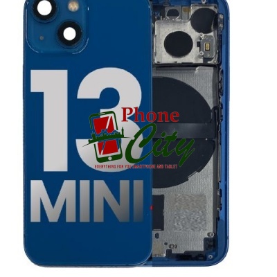 Apple iPhone 13 Mini Pulled Mid-Frame Housing with Parts No Battery (Blue) -CGS