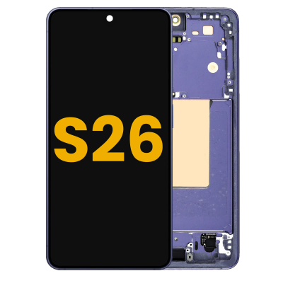 Foto van Samsung Galaxy S26 5G Service Pack LCD Scherm met Frame (violet)