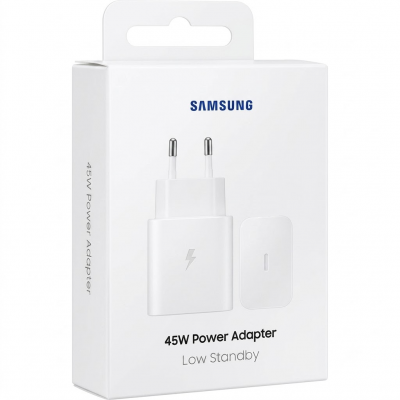 Foto van Samsung 45W PD Power Adapter USB-C Retail with Packing (wit)