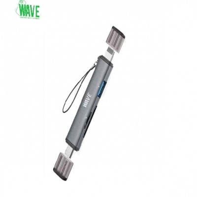 Foto van Wave WA-364 5-in-1 Multifunctionele kaartlezer Type-C/ USB / Lightining / TF / SD Card