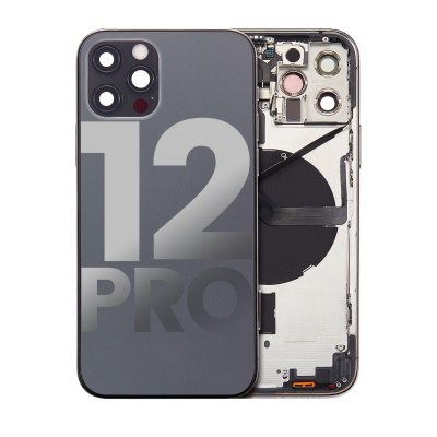 Apple iPhone 12 Pro Pulled Mid-Frame Housing with Parts (Black) - LSY