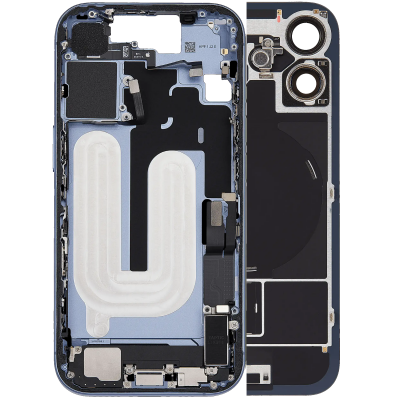 Foto van iPhone 17 Pulled Behuizing + AchterCover Met Some Small Parts No Batterij (Blauw)
