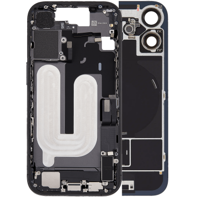 Foto van iPhone 17 Pulled Behuizing + AchterCover Met Some Small Parts No Batterij (Zwart)