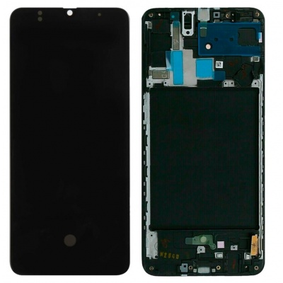 Samsung Galaxy A70 Pulled B-Grad LCD Scherm Met Frame (Zwart) Foto van Samsung Galaxy A70 Pulled B-Grad LCD Scherm Met Frame (Zwart)