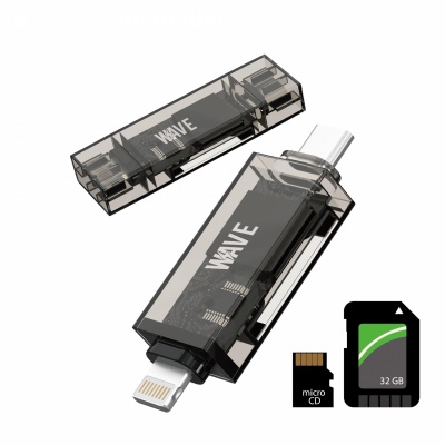 Foto von Wave WA-266 iPhone+Type-C 2in1 Memory Card Reader & Writer Plug and Play