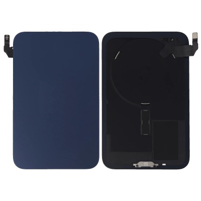 Foto van Achter Glas voor iPhone 17 Pro Max Met Metaal Stalen plaat+magneet+NFC - blauw