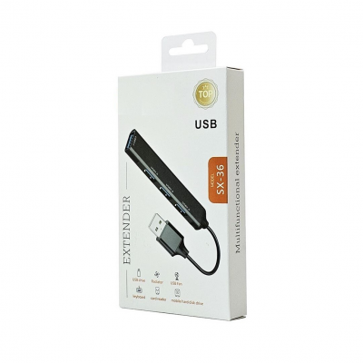 USB Plug to 4 USB Port Extender SX-35
