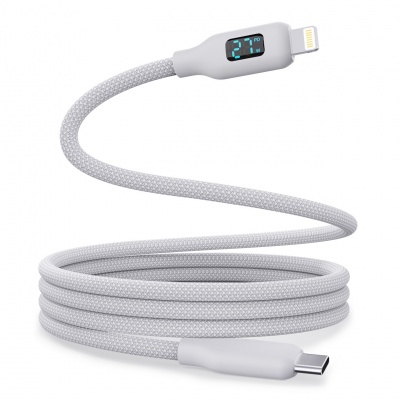 Foto von Wave WA-447W USB-C To Lightning Nylon Fully Compattible Data Cable 1M (white)