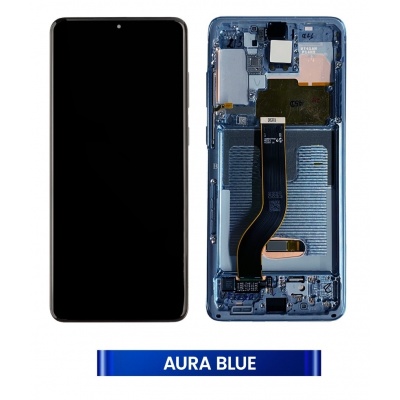 Samsung Galaxy S20 Plus (SM-G985) service pack LCD Display Assembly With Frame (Aura Blue) - LCS