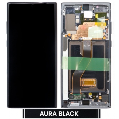 Samsung Galaxy Note 10 Plus (N975F) LCD Display Assembly With Frame (Black) - LES