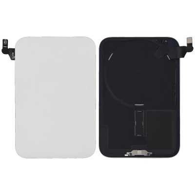 Foto van Achter Glas voor iPhone 17 Pro Met Metaal Stalen plaat+magneet+NFC - Zilver