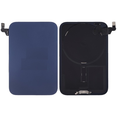 Foto van Achter Glas voor iPhone 17 Pro Met Metaal Stalen plaat+magneet+NFC - blauw