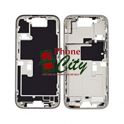 Apple iPhone16 Pro Pulled Mid-Frame Housing+ BackCover with Some Small Parts No Battery(White)-AAS