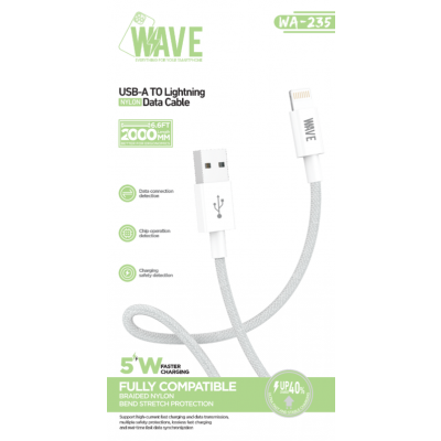Wave WA-235 USB-A To Lightning data Cable 2M - A