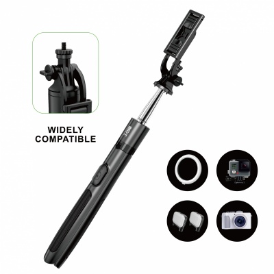 Foto von Wave WA-324 Easily Record Life Selfie Stick with Tripod Stand (Black)