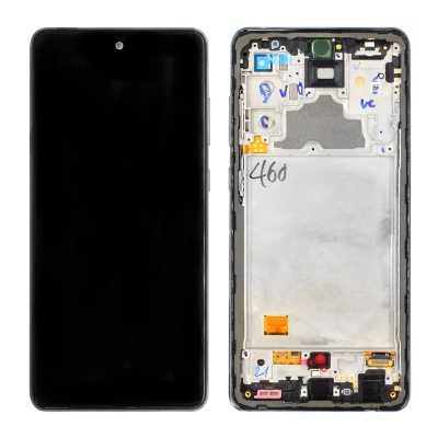 Samsung Galaxy A72 (A725) Pulled LCD Scherm Met Frame (Zwart) Foto van Samsung Galaxy A72 (A725) Pulled LCD Scherm Met Frame (Zwart)