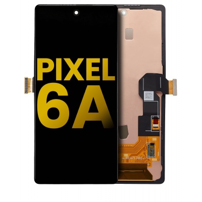Google Pixel 6A service pack LCD Display Assembly With Frame +Finger Print Sensor -YKS