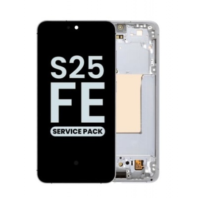 Galaxy S25 FE (SM-S731) Service Pack Display Assembly With Frame (White) Foto von Galaxy S25 FE (SM-S731) Service Pack Display Assembly With Frame (White)
