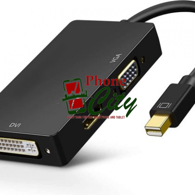 3in1 Mini DisplayportHub to VGA/HDMI/DVI Monitor Adapter Kabel Converter