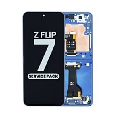 Samsung Galaxy Z Flip7 (SM-F766) Service Pack LCD Scherm Met Frame (Blauw) Foto van Samsung Galaxy Z Flip7 (SM-F766) Service Pack LCD Scherm Met Frame (Blauw)