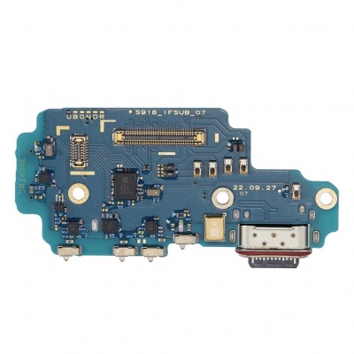 Foto von Samsung Galaxy S23 Ultra Service Pack Charging Port Board Flex With Sim Card Reader 