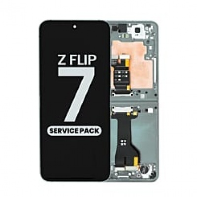 Samsung Galaxy Z Flip7 (SM-F766) Service Pack LCD Scherm Met Frame (Green) Foto van Samsung Galaxy Z Flip7 (SM-F766) Service Pack LCD Scherm Met Frame (Green)