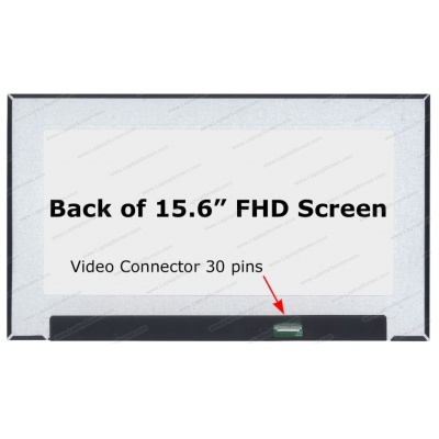 LCD Screen 15.6” WideScreen NV156FHM-N4T FHD (1920x1080) No Brackets Matte 30-pin eDP -CYL