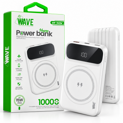 Foto von Wave WA-345B MagSafe Wireless Powerbank 15W – 10.000 mAh (white)