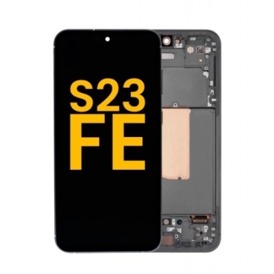 Foto von Samsung Galaxy S23 FE 5G (SM-S711) Pulled LCD Display Assembly With Frame (Black)