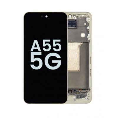 Foto van Samsung Galaxy A55 (SM-A556) Pulled LCD Scherm Met Frame (Green)
