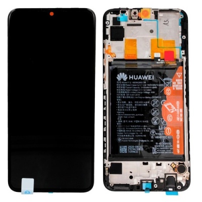Huawei P smart 2020 service pack LCD Unit Assembly Incl. Battery and Parts (Black)