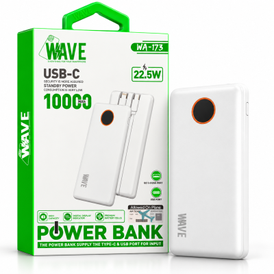Foto von Wave WA-173 Powerbank 10000 mAh USB-C 22.5W (White)