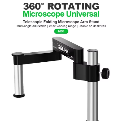 Foto van RELIFE MS1 Universal Microscope Folding Arm Stand,360 Degree Adjustable Rotating