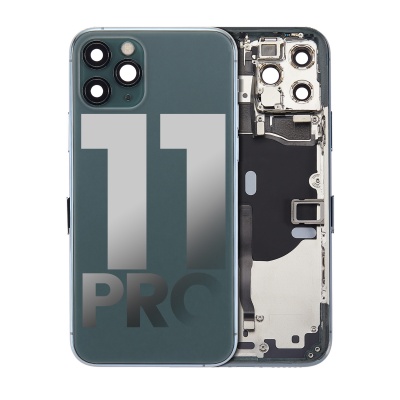 Apple iPhone 11 Pro Pulled Mid-Frame Housing with Parts No Battery (Green) - AY