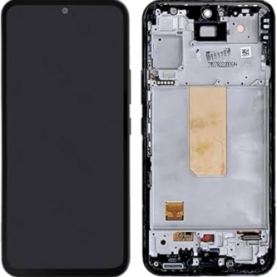 Foto van Samsung Galaxy A54 5G (A546B) service pack LCD Display Assembly Met Frame (Black)