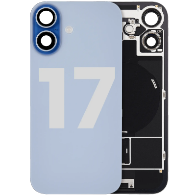 iPhone 17 Pulled Achter Glass Met Metaal Stalen plaat+magneet+NFC -Blauw Foto van iPhone 17 Pulled Achter Glass Met Metaal Stalen plaat+magneet+NFC -Blauw