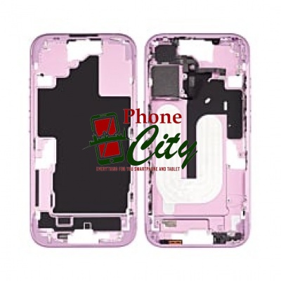 Apple iPhone16 Pulled Mid-Frame Housing+ BackCover with Some Small Parts No Battery(Pink)-GUS